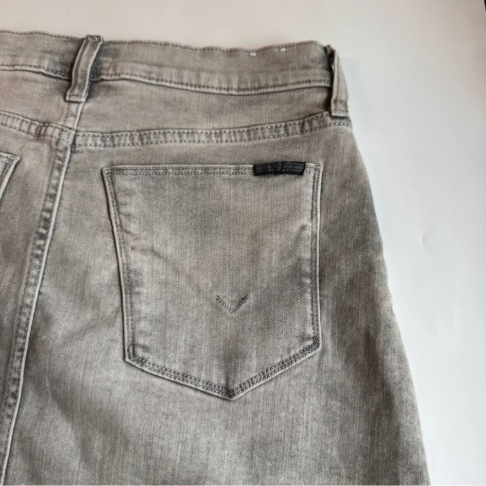 HUDSON Women's Vivid Denim Raw Hem Mini Skirt Gray SZ 25